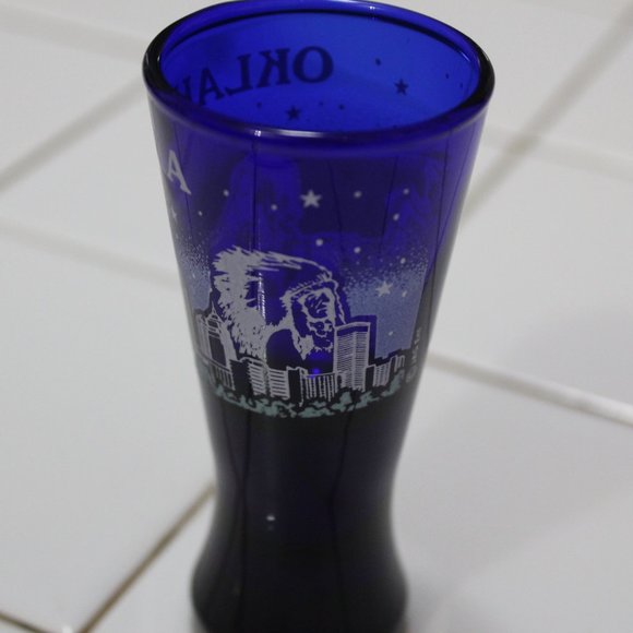 Vintage Oklahoma State Cobalt Blue Shot Glass - Picture 3 of 10